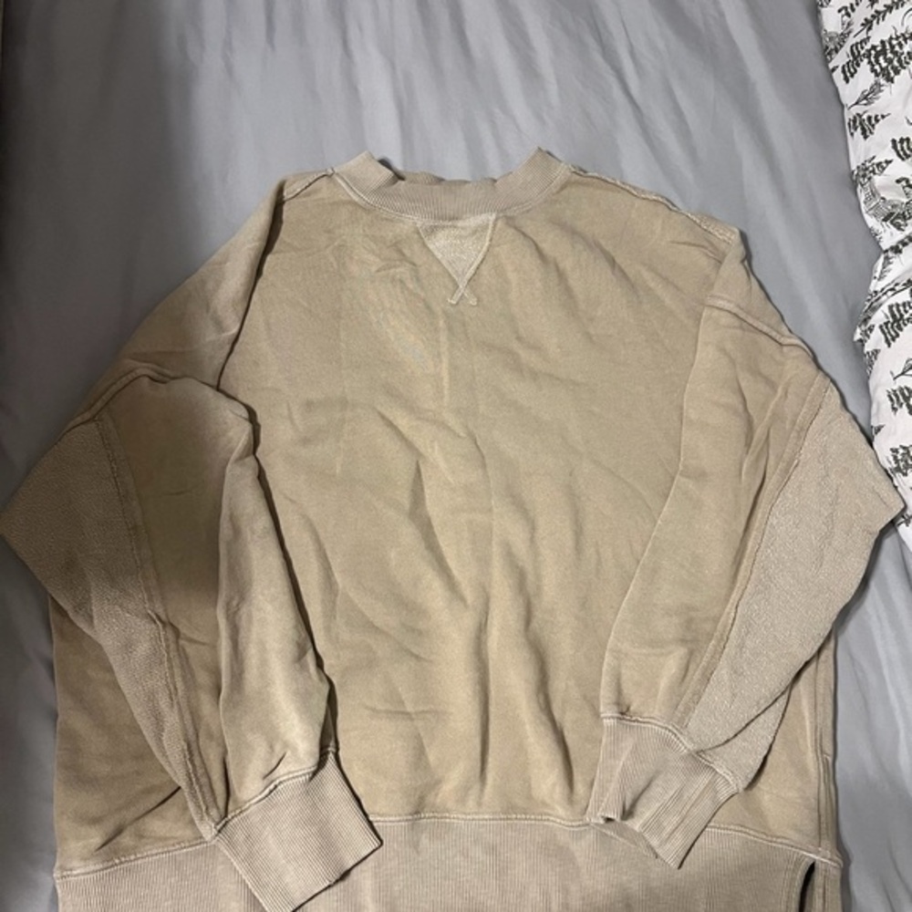 Aerie Tan Crewneck Sweater